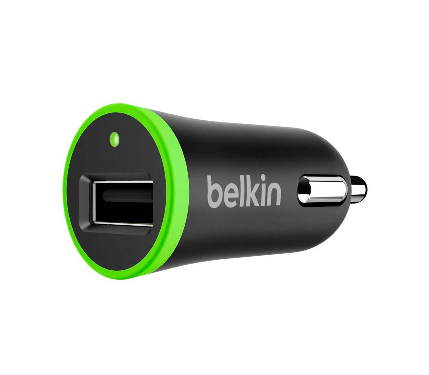 Автомобильное зарядное устройство Belkin, USB-A, 2.4A, кабель  Lightning-USB-A, 1.2 метра, чёрный по выгодной цене – купить в MacTime