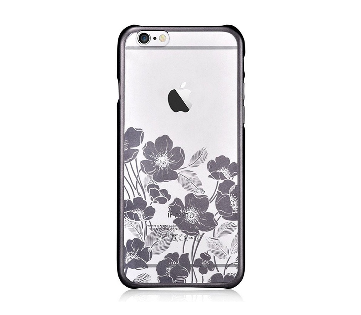 Чехол-накладка Devia Crystal Rococo для iPhone 6/6s Plus, с кристаллами  Swarovski, прозрачный / чёрный по выгодной цене – купить в MacTime