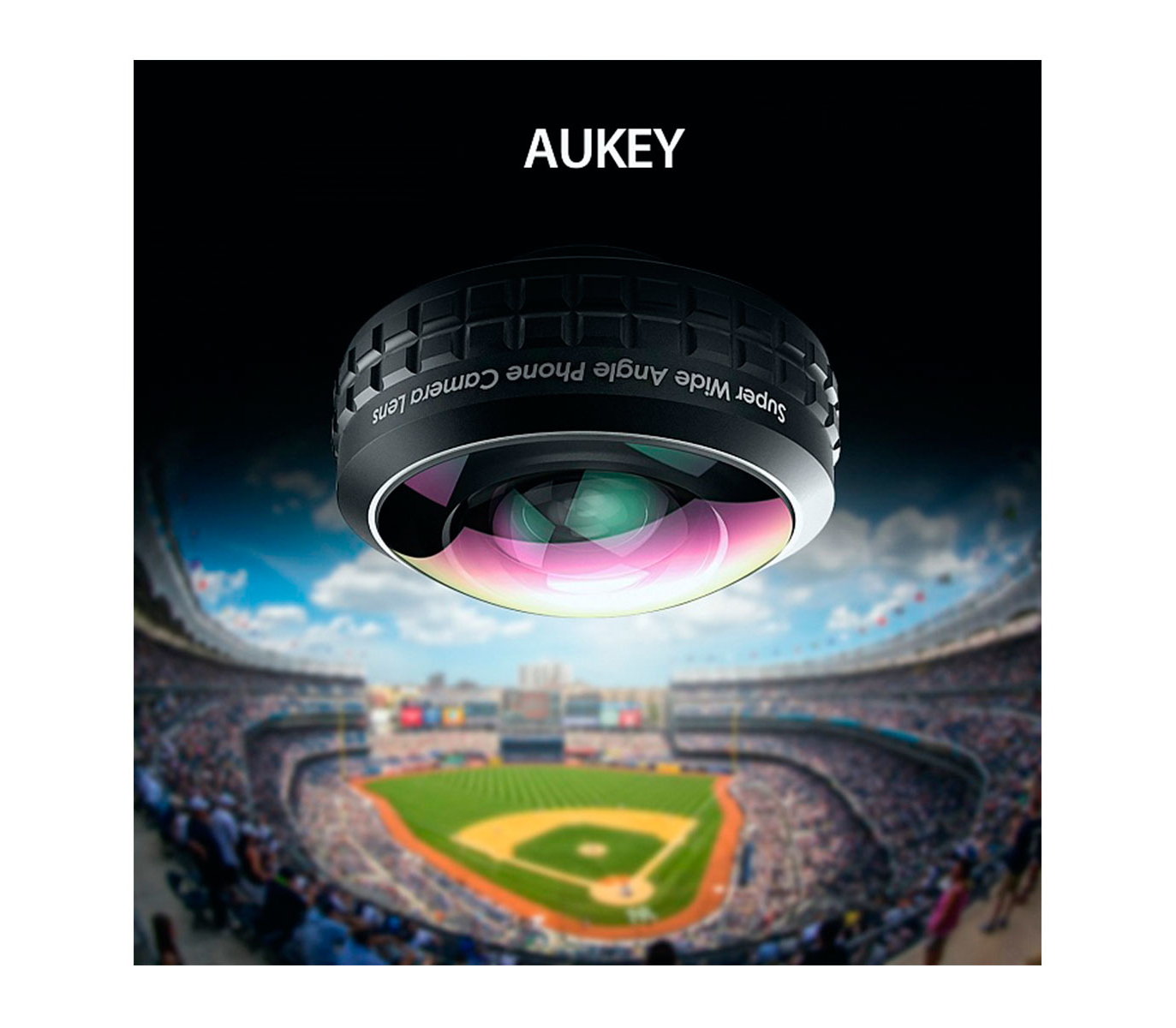 Объектив Aukey Optic Pro Super Wide Angle Lens для iPhone, широкоугольный,  чёрный по выгодной цене – купить в MacTime