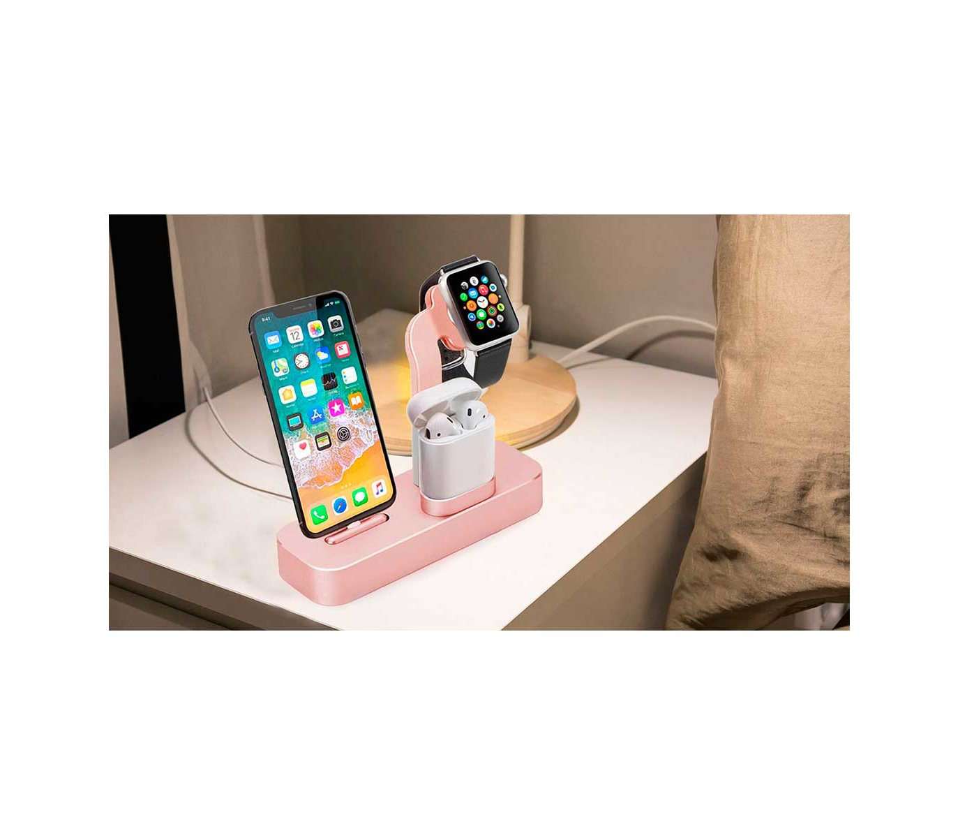 Док-станция COTEetCI Base19 Dock для Apple Watch / iPhone и AirPods,  