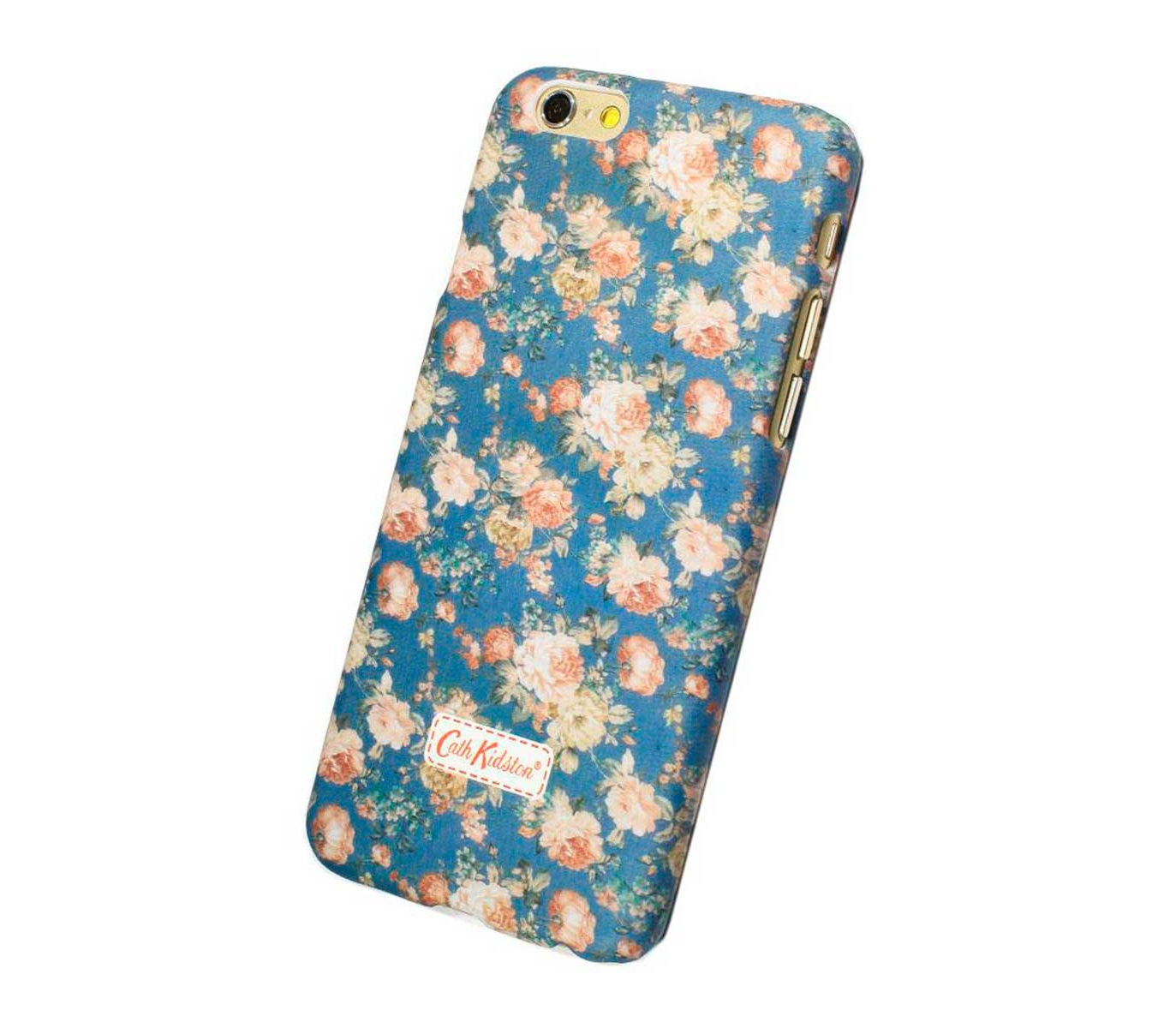 Чехол-накладка Cath Kidston для iPhone 6/6s, поликарбонат, синий / красные  цветы в MacTime