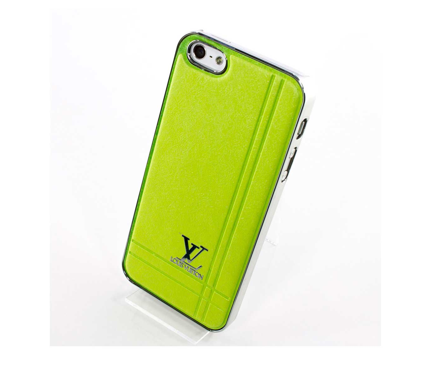 Чехол-накладка LV Split Leather Silver Electroplating Plastic Case для  iPhone 5/5s/SE, поликарбонат, зелёный / серебристый по выгодной цене –  купить в MacTime