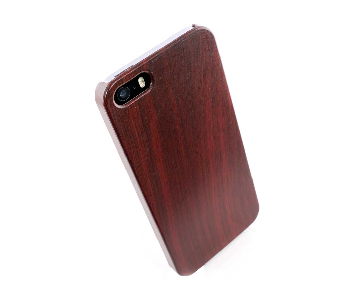 Чехол-накладка Mobiking Wood Series для iPhone 5/5s/SE, поликарбонат,  бордовый по выгодной цене – купить в MacTime