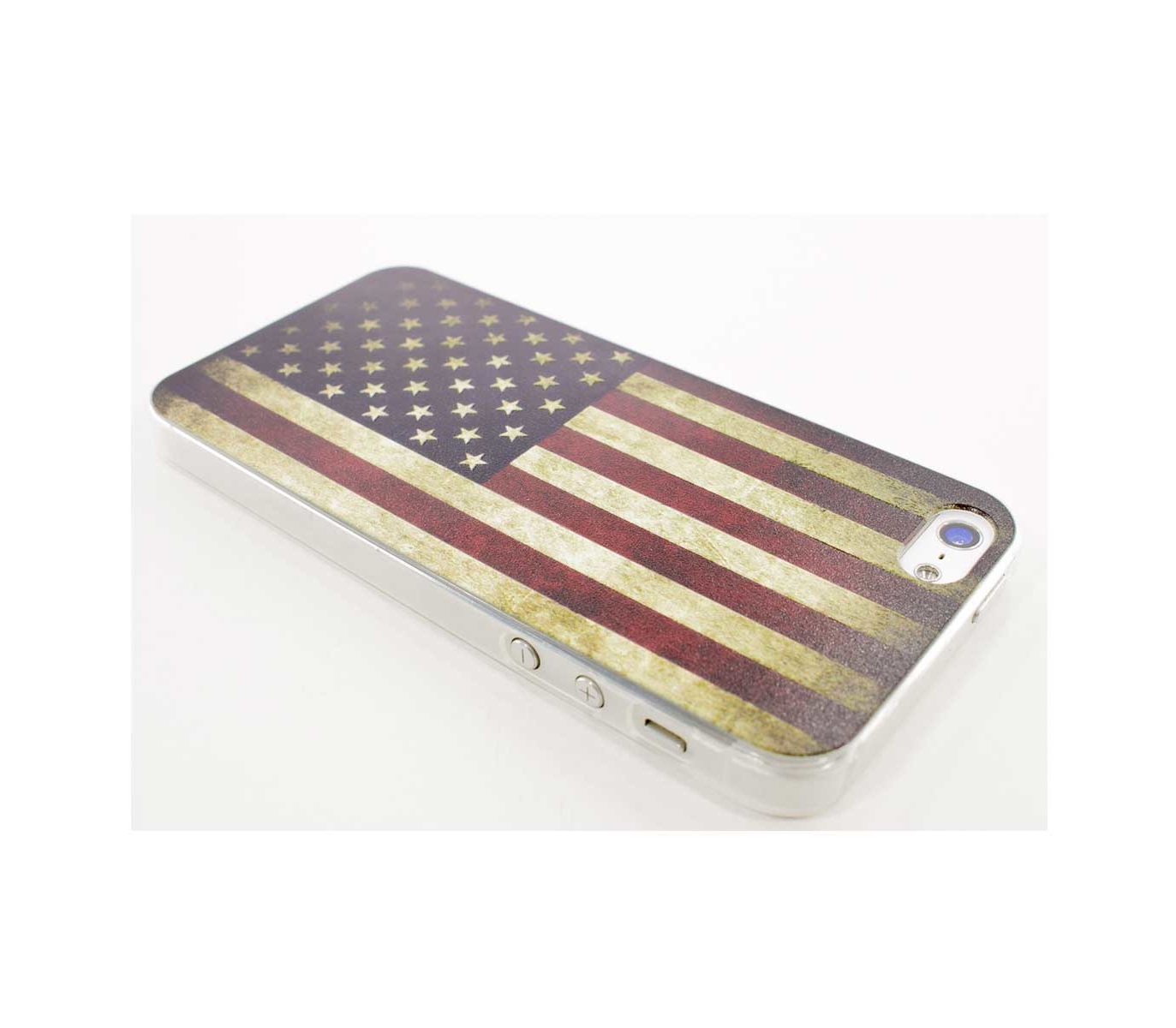 Чехол-накладка Nil Flag USA для iPhone 5/5s/SE, поликарбонат, синий /  красный по выгодной цене – купить в MacTime