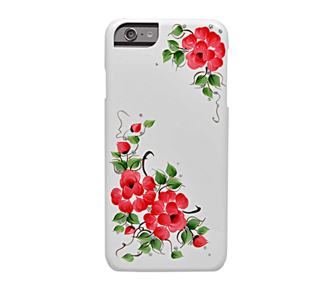 Чехол-накладка iCover HP Sweet Rose для iPhone 6/6s, силикон, красный /  белый по выгодной цене – купить в MacTime