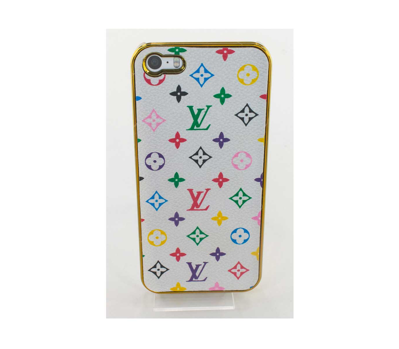 Чехол-накладка LV logo gradual change case для iPhone 5/5s/SE, поликарбонат  / эко-кожа, белый / золотистый по выгодной цене – купить в MacTime