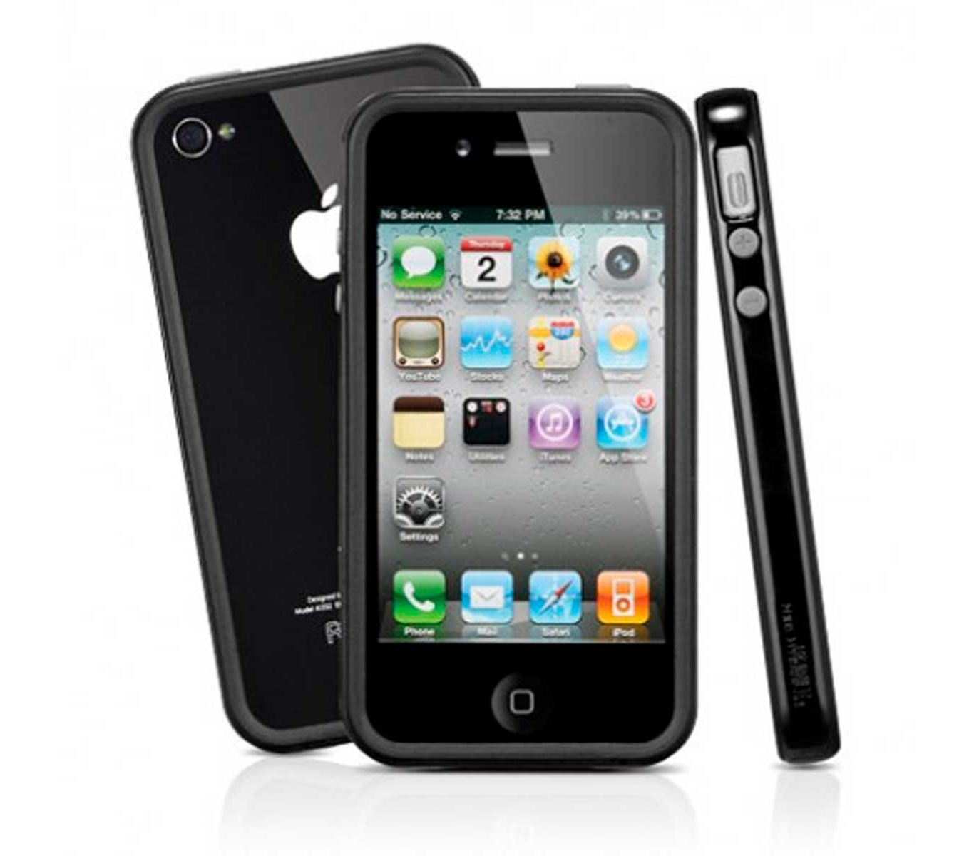 Чехол-крышка SGP Neo Hybrid EX New version для iPhone 4/4S, чёрный по  выгодной цене – купить в MacTime