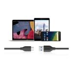 Кабель Anker PowerLine USB-C to USB 3.0, пластик, кевлар 0.9м, черный, A8163H11