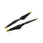 Набор пропеллеров для Phantom 3 9450 Carbon Fiber, чёрные с желтыми полосками-фото