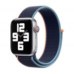Спортивный браслет Apple Sport Loop для Apple Watch 42/44/45 мм, 145–220 мм, оригинал, нейлон, «тёмный ультрамарин» - фото 1