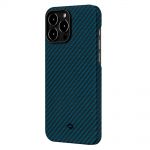 Чехол-накладка Pitaka MagEZ Case 2 для iPhone 13 Pro Max, кевлар, синий - фото