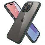 Чехол-накладка Spigen Ultra Hybrid для iPhone 14 Pro, полиуретан (TPU), (Abyss Green) тёмно-зелёный - фото 4