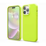 Elago для iPhone 14 Pro Max чехол Soft silicone (Liquid) Неоновый желтый - фото 1