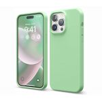 Elago для iPhone 14 Pro Max чехол Soft silicone (Liquid) Пастельно-зеленый - фото 1