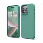 Elago для iPhone 14 Pro Max чехол Soft silicone (Liquid) Полуночный зеленый - фото 1