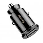 Автомобильное зарядное устройство Baseus АЗУ Grain car charger 2USB 3.1A черный - фото 1