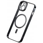 Чехол Baseus для iPhone 14 Glitter Magnetic PC case +Tempered glass, черный - фото 2