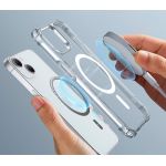 Чехол-накладка Air Armor с MagSafe и HaloLock для iPhone 14 Pro Max, полиуретановый (TPU), противоударный, прозрачный - фото 3