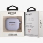 Чехол Guess для Airpods 3 Silicone with ring Блеск/фиолетовый - фото 3
