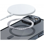 Чехол Baseus для iPhone 14 Glitter Magnetic PC case +Tempered glass, черный - фото 3