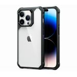 Чехол-накладка Air Armor для iPhone 14 Pro Max, полиуретан (TPU), противоударный, чёрный / прозрачный - фото 1