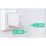 СЗУ ACEFAST A9 PD 40W 2USB (USB-C+USB-C) (белый) - фото 4