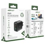 СЗУ Acefast A41 GaN, 2Type-C, 1USB, 3.6A, PD+QC3.0, 65Вт (черный) - фото 5