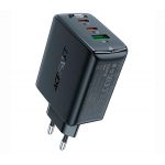 СЗУ Acefast A41 GaN, 2Type-C, 1USB, 3.6A, PD+QC3.0, 65Вт (черный) - фото 1