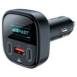 АЗУ Acefast B5, 3USB, 5А, PD+QC4.0, 101Вт, с вольтметром (черный) - фото 2