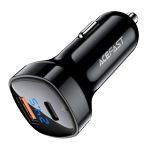 АЗУ Acefast B4, 2USB, 3А, PD+QC4.0, 66Вт, с вольтметром (черный) - фото 3