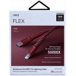 Кабель Uniq Flex strain relief USB-C - Lightning MFI красный 1.2m - фото 5