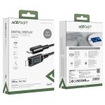 Кабель ACEFAST C6-01 Digital Display 30W PD Type-C to Lightning MFI нейлон 1.2m (черный) - фото 5