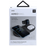 Беспроводное СЗУ Uniq Aereo Mag 3-in-1 magnetic wireless 15W +adapter, серый - фото 7
