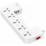 Сетевой фильтр LDNIO SC5309, в ящике, 3 USB QC/5 универсальных розеток, 2 м, 2.5 кВт, 3.1 А, белый - фото 6