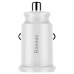 Автомобильное зарядное устройство Baseus Grain car charger, 2USB, 3.1A, белый - фото 4