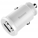 Автомобильное зарядное устройство Baseus Grain car charger, 2USB, 3.1A, белый - фото 2Автомобильное зарядное устройство Baseus Grain car charger, 2USB, 3.1A, белый
