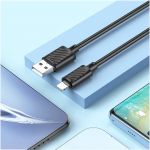 Кабель Hoco X88 с USB-A на Lightning, 1 метр, чёрный - фото 4
