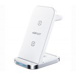 Беспроводное зарядное устройство подставка Acefast E15, 3 в1, 15Вт (белый) - фото 1