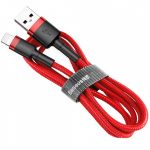 Кабель Baseus cafule Cable USB For lightning 2.4A 1M Red+Red - фото 2