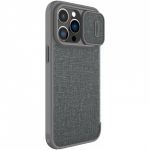 Чехол Nillkin для iPhone 14 Pro QIN Pro (Cloth) Книжный шрифт Серый - фото 3