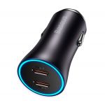 Автомобильное зарядное устройство Baseus Golden Contactor Pro Dual Fast Charger Car Charger 40W, серый - фото 1
