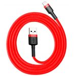Кабель Baseus cafule Cable USB For lightning 2.4A 1M Red+Red - фото 1