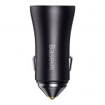 Автомобильное зарядное устройство Baseus Golden Contactor Pro Dual Fast Charger Car Charger 40W, серый - фото 3