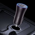 Автомобильное зарядное устройство Baseus Golden Contactor Pro Dual Fast Charger Car Charger 40W, серый - фото 8