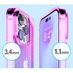Чехол-накладка Elago AURORA для iPhone 14 Pro, полиуретан (TPU), градиент фиолетовый / синий - фото 5
