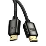 Кабель Baseus High Definition Series HDMI 8K to HDMI 8K Adapter Cable(Zinc alloy) 2m Black - фото 3