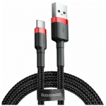 Кабель Baseus cafule Cable USB For Type-C 3A 1M Red+Black - фото 2