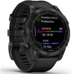 Умные часы Garmin FENIX 7 Solar серый с черным ремешком - фото 2