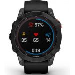 Умные часы Garmin FENIX 7 Solar серый с черным ремешком - фото 8