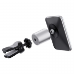 Автодержатель с беспроводной зарядкой Borofone BH43, 15Вт, магнитный, на дефлектор (черный\серебро) - фото 3